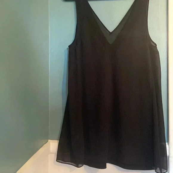 Ted Baker London - black sleeveless deep V tunic/mini dress- size medium - Picture 6 of 6